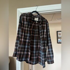St. John's Bay Brown Plaid Shirt